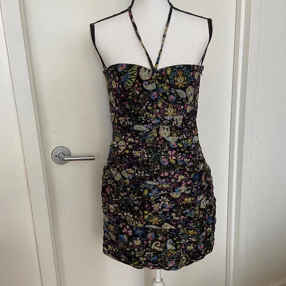 Zara Floral Print Dress Size Large